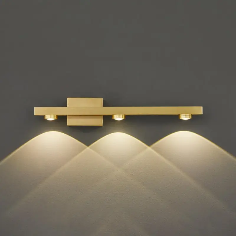 Freja Modern LED Wall Lamp Black Gold Bathroom Metal tag1