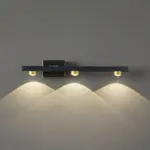 Freja Modern LED Wall Lamp Black Gold Bathroom Metal tag1