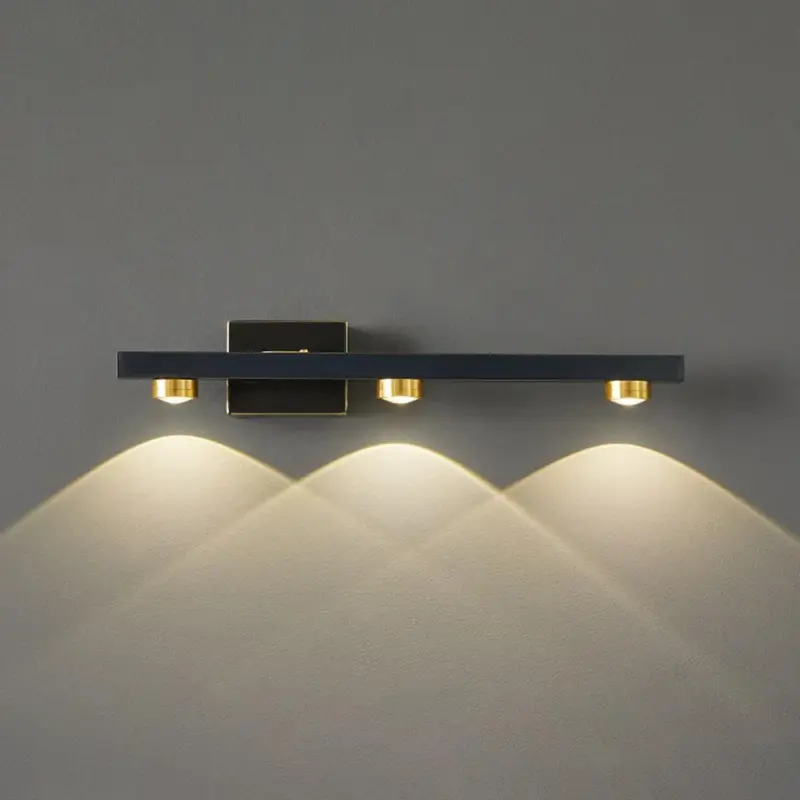 Freja Modern LED Wall Lamp Black Gold Bathroom Metal tag1