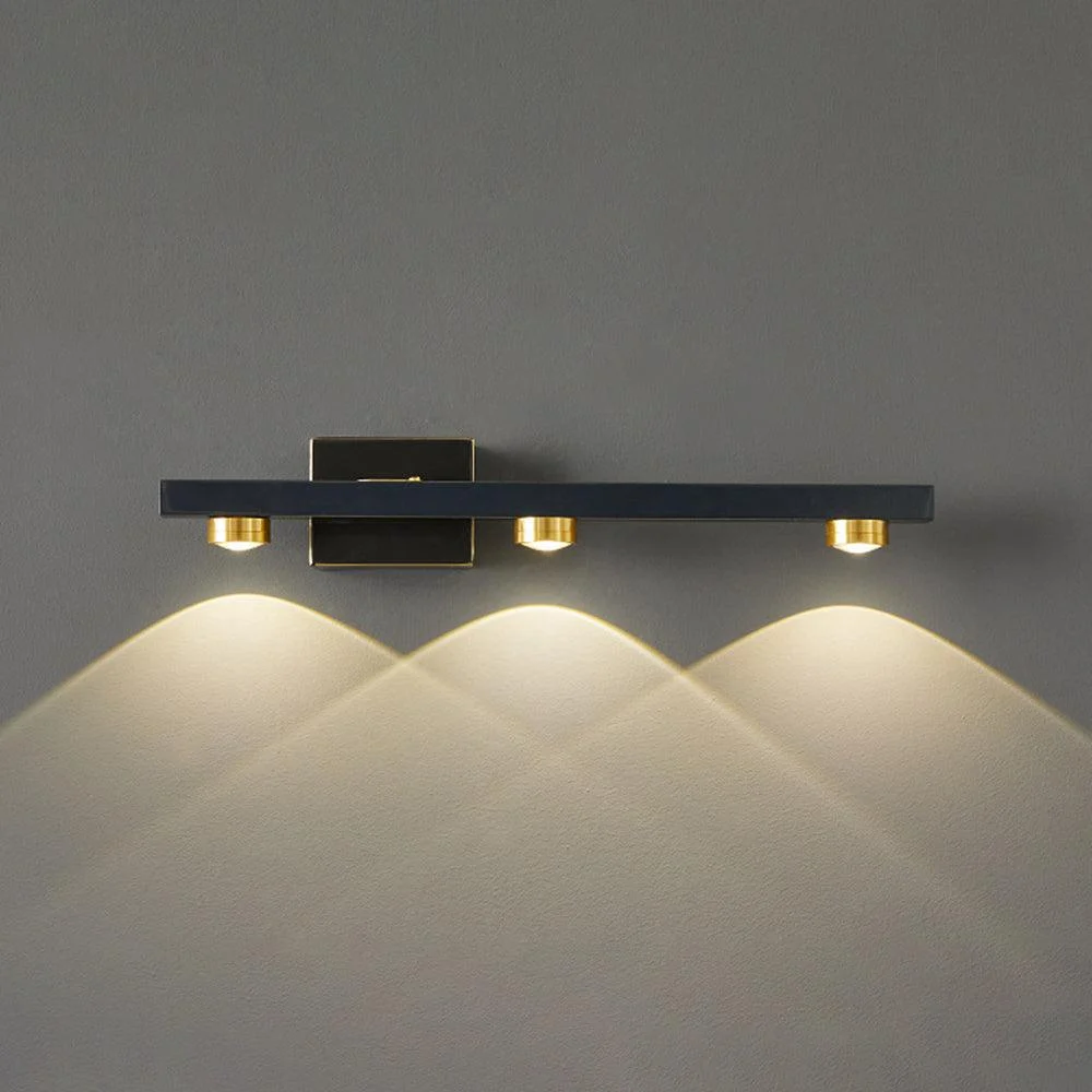 Freja - Modern LED Wall Lamp, Black/Gold, Bathroom, Metal -  - #tag1#