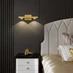 Freja Modern LED Wall Lamp Black Gold Bathroom Metal tag1
