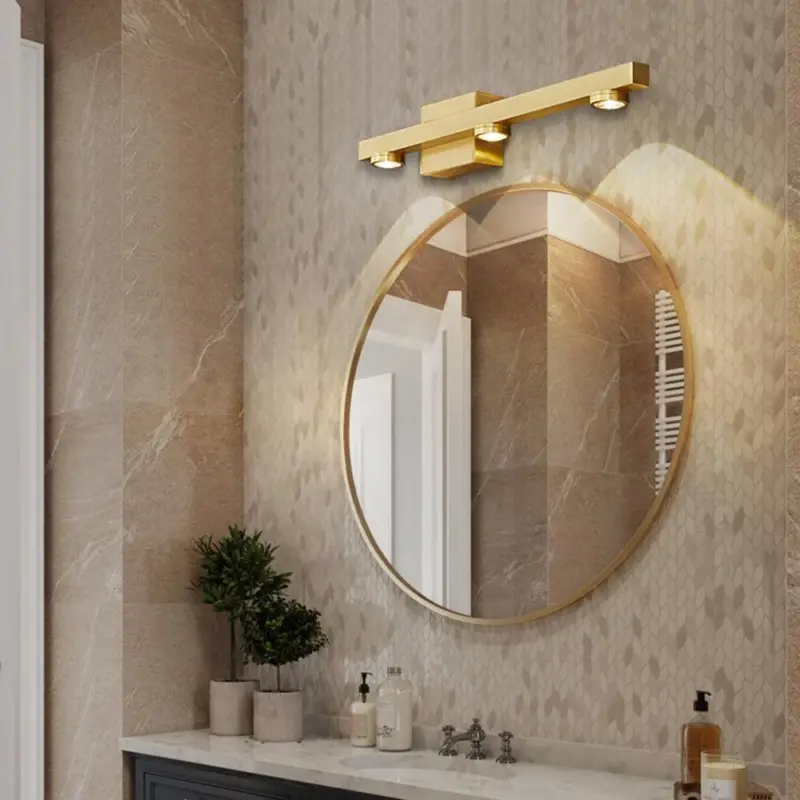 Freja Modern LED Wall Lamp Black Gold Bathroom Metal tag1