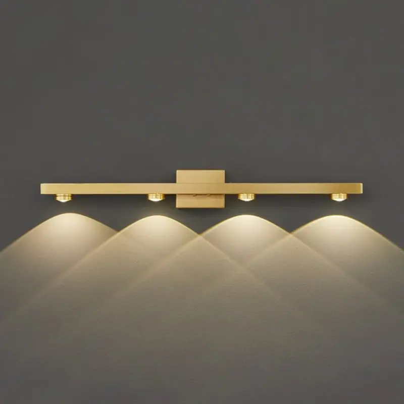 Freja Modern LED Wall Lamp Black Gold Bathroom Metal tag1