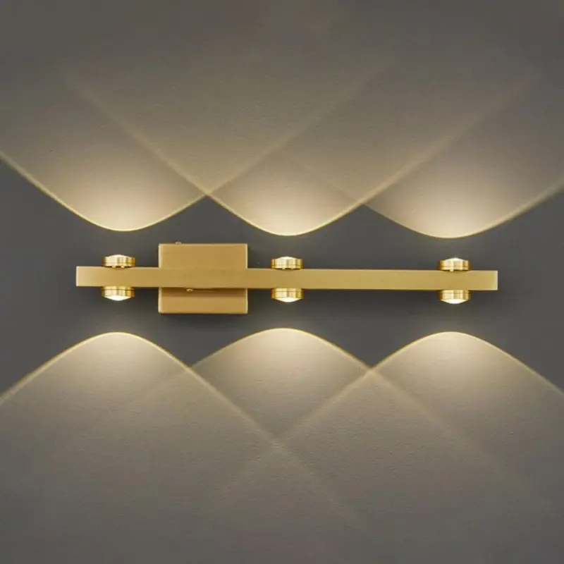 Freja Modern LED Wall Lamp Black Gold Bathroom Metal tag1