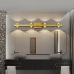Freja Modern LED Wall Lamp Black Gold Bathroom Metal tag1