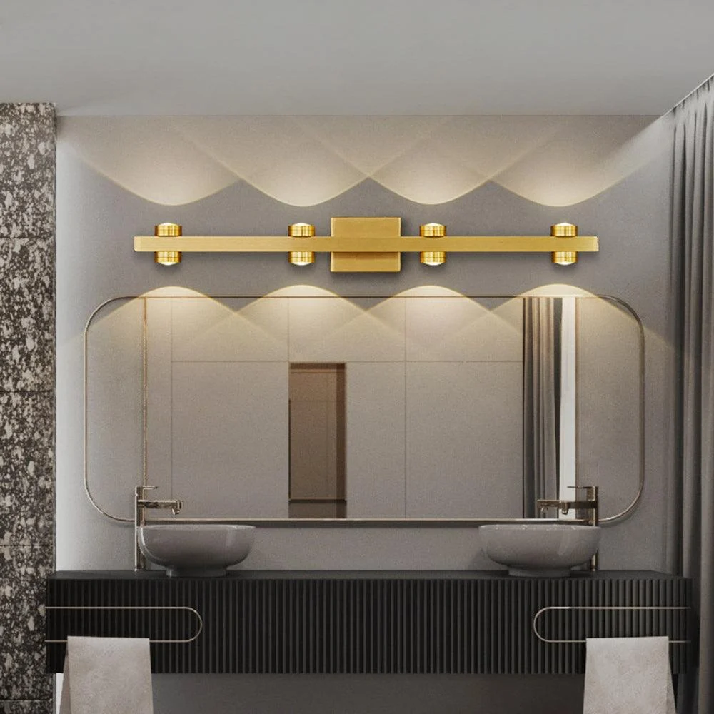 Freja - Modern LED Wall Lamp, Black/Gold, Bathroom, Metal -  - #tag1#
