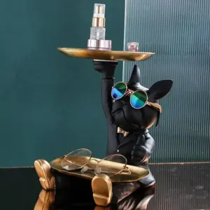 PuppyPorter - dog statue with tray