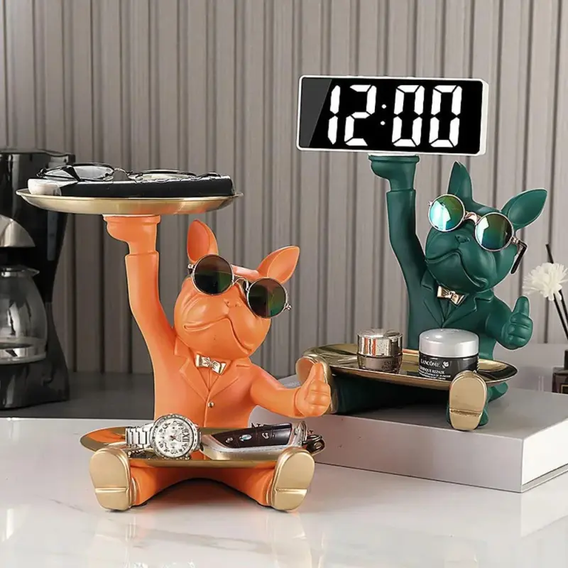 French Bulldog Home Decor Stylish Figurine and Storage