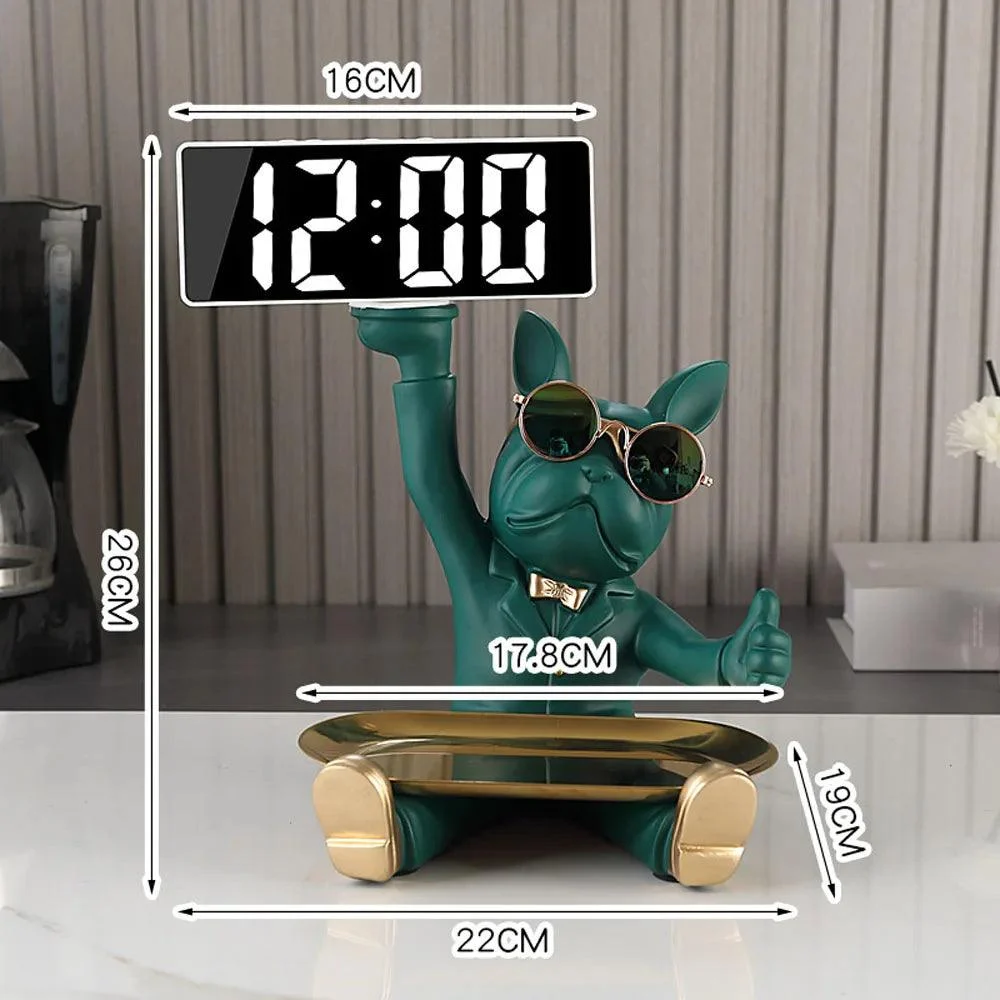 French Bulldog Home Décor: Stylish Figurine and Storage -