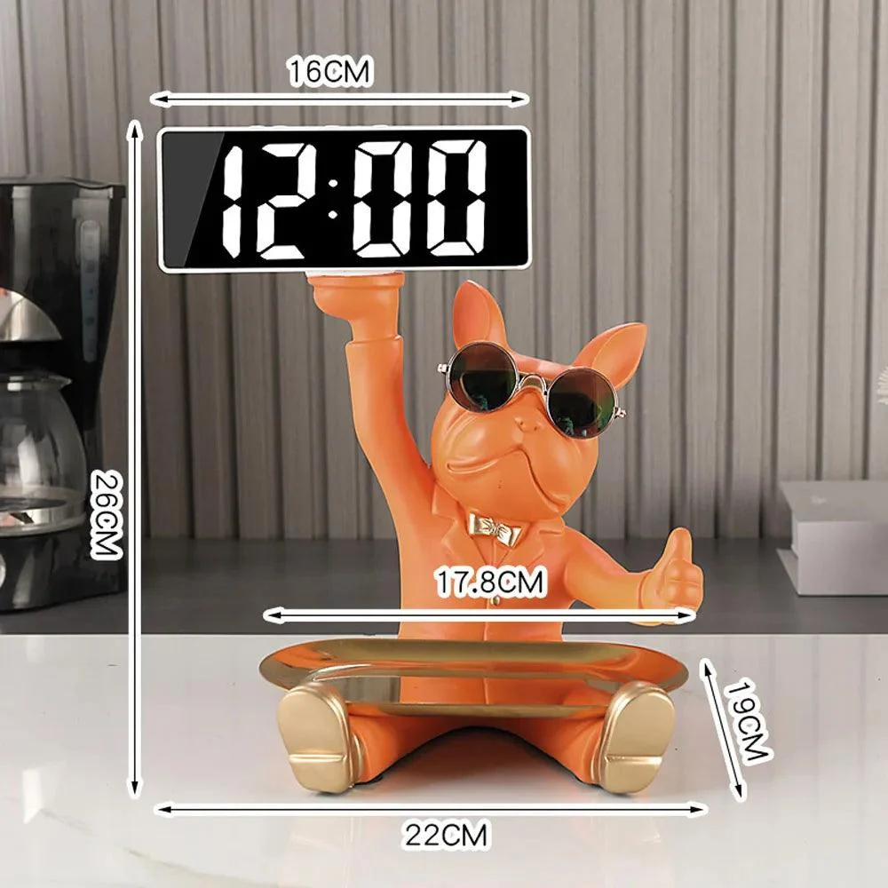 French Bulldog Home Décor: Stylish Figurine and Storage -