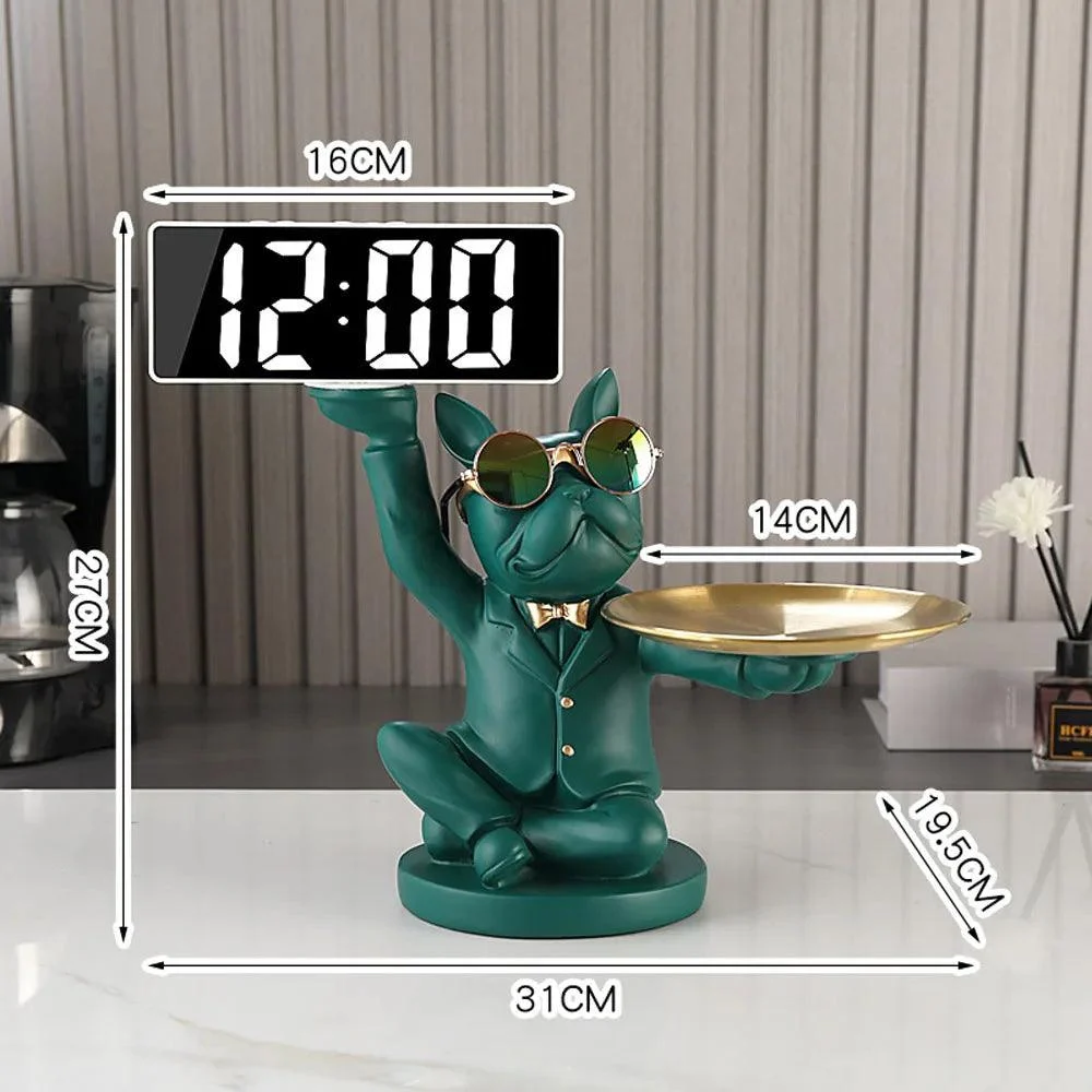 French Bulldog Home Décor: Stylish Figurine and Storage -