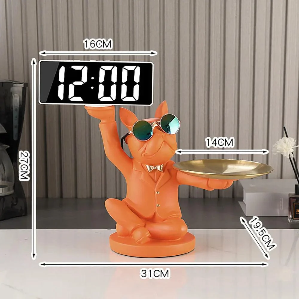 French Bulldog Home Décor: Stylish Figurine and Storage -