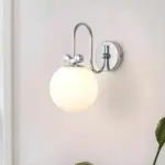 French Cream White Glass Wall Lamp tag1