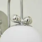 French Cream White Glass Wall Lamp tag1