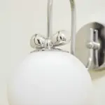 French Cream White Glass Wall Lamp tag1
