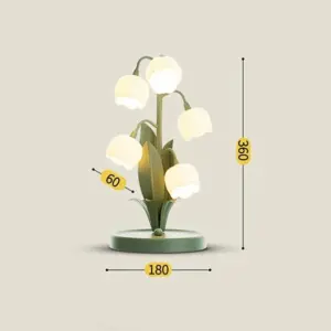 French Flower LED Pastoral Bedside Girl Bedroom Nordic
Lighting Lamp