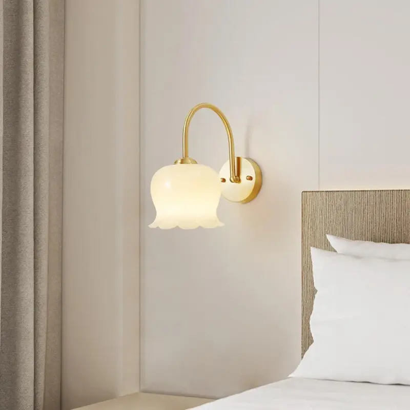 French Flower Shadow Glass Wall Lamp tag1