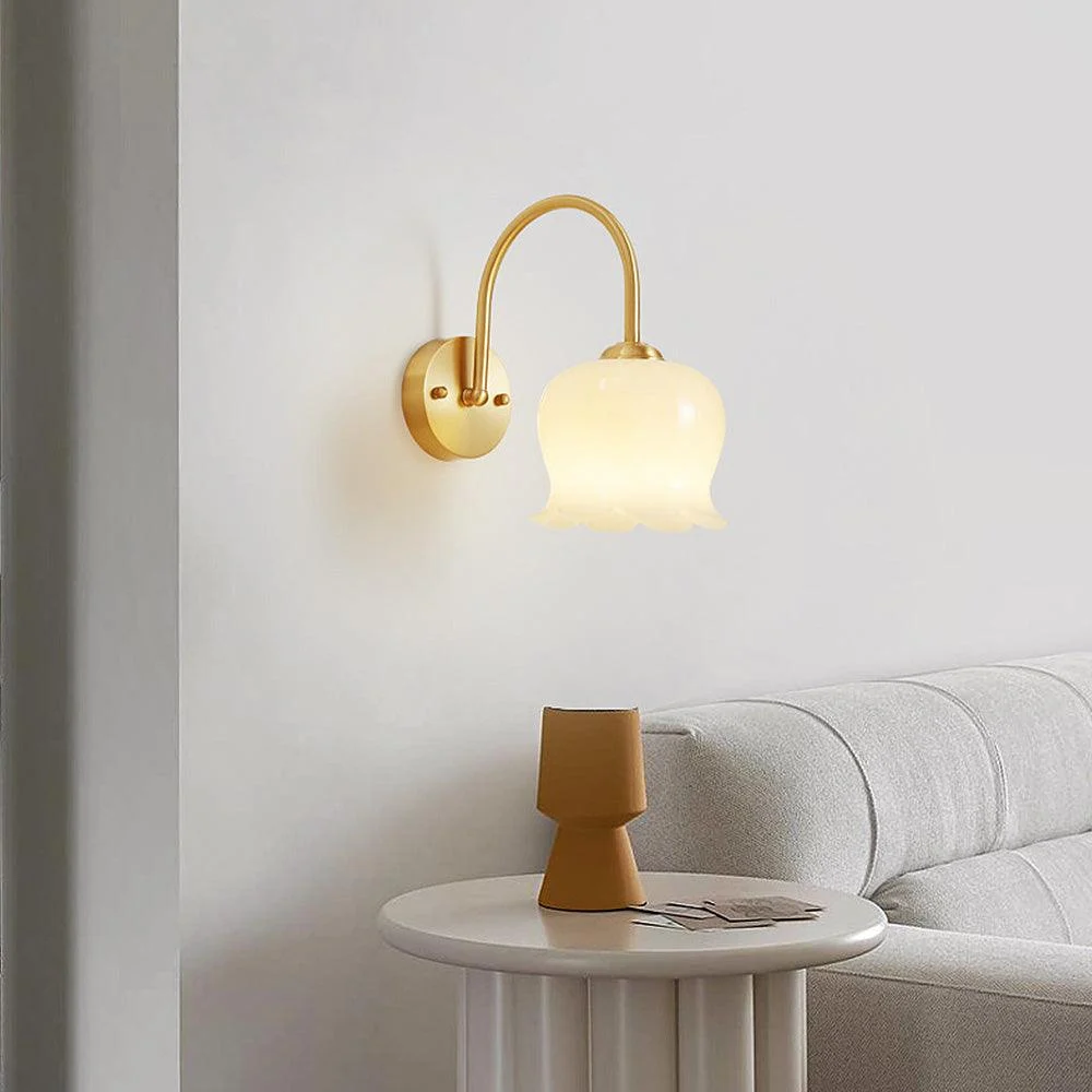 French Flower Shadow Glass Wall Lamp -  - #tag1#