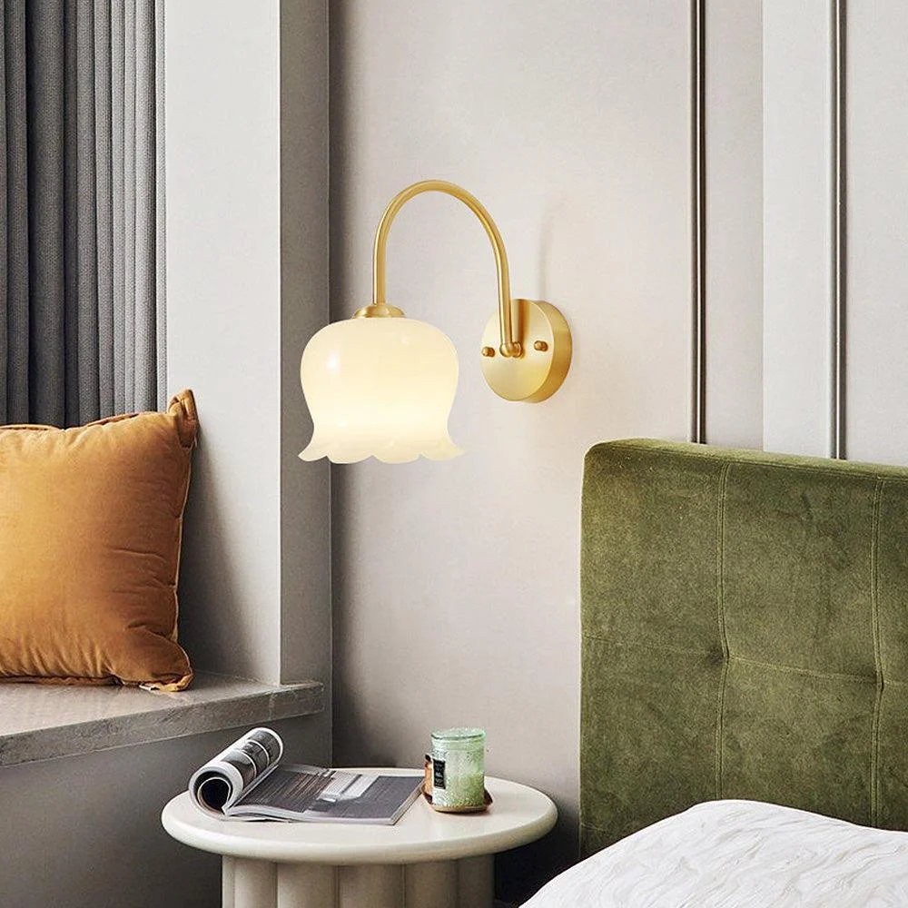 French Flower Shadow Glass Wall Lamp -  - #tag1#