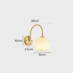 French Flower Shadow Glass Wall Lamp tag1