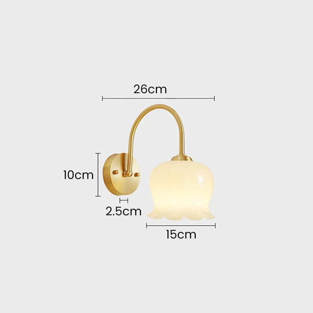 French Flower Shadow Glass Wall Lamp -  - #tag1#