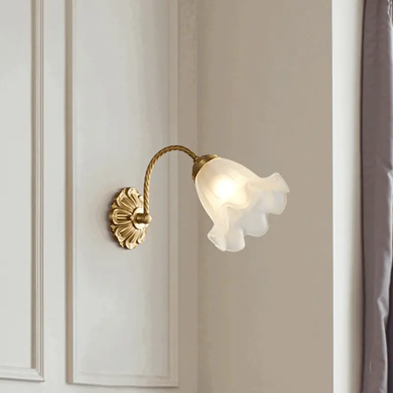 French Living Room Retro Glass Wall Lamps tag1