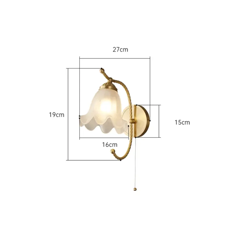 French Living Room Retro Glass Wall Lamps tag1