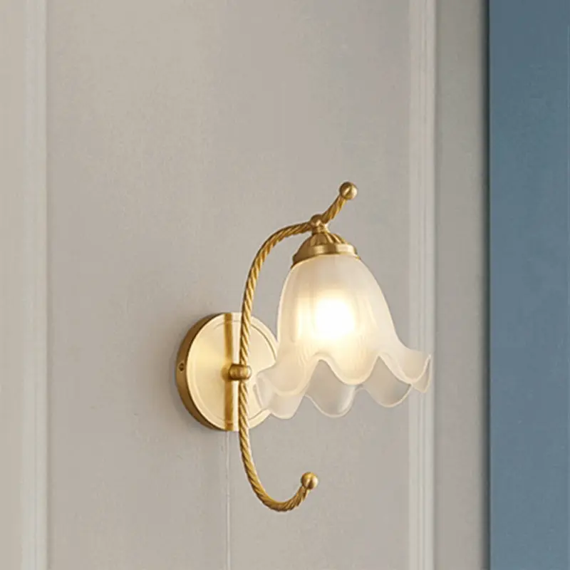 French Living Room Retro Glass Wall Lamps tag1