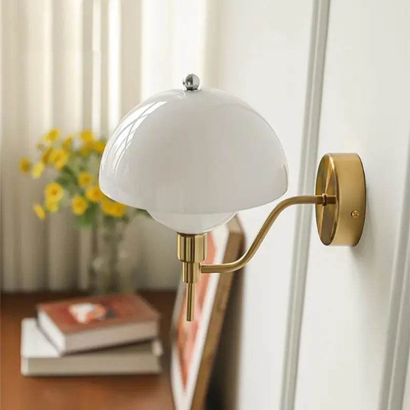 French Mushroom Glass Wall Lamp tag1