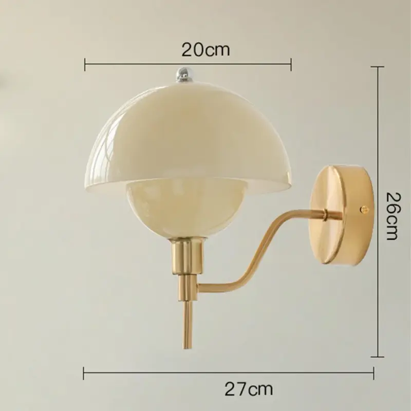 French Mushroom Glass Wall Lamp tag1