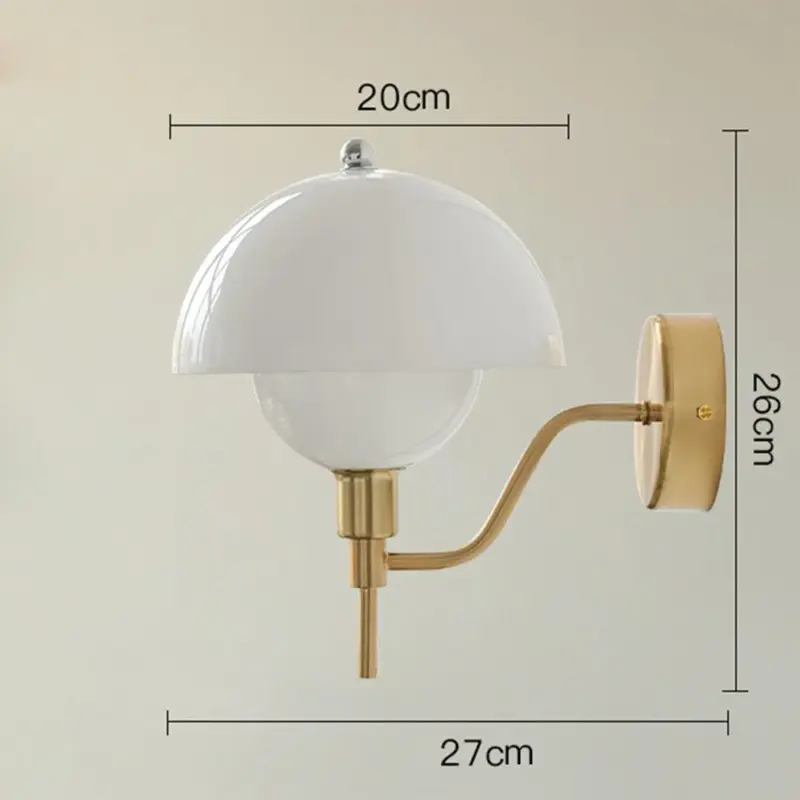 French Mushroom Glass Wall Lamp tag1