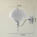 French Mushroom Glass Wall Lamp tag1