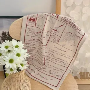 French Printed Recipe Tea Towel -  - #tag1#