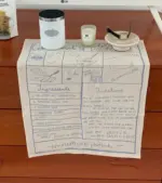 French Printed Recipe Tea Towel tag1