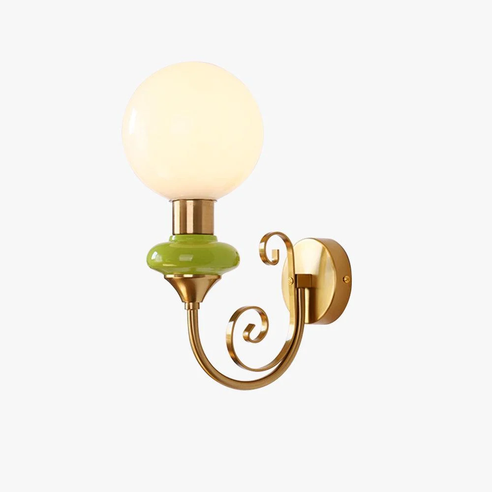 French Retro Glass 1-Light Wall Lamp -  - #tag1#