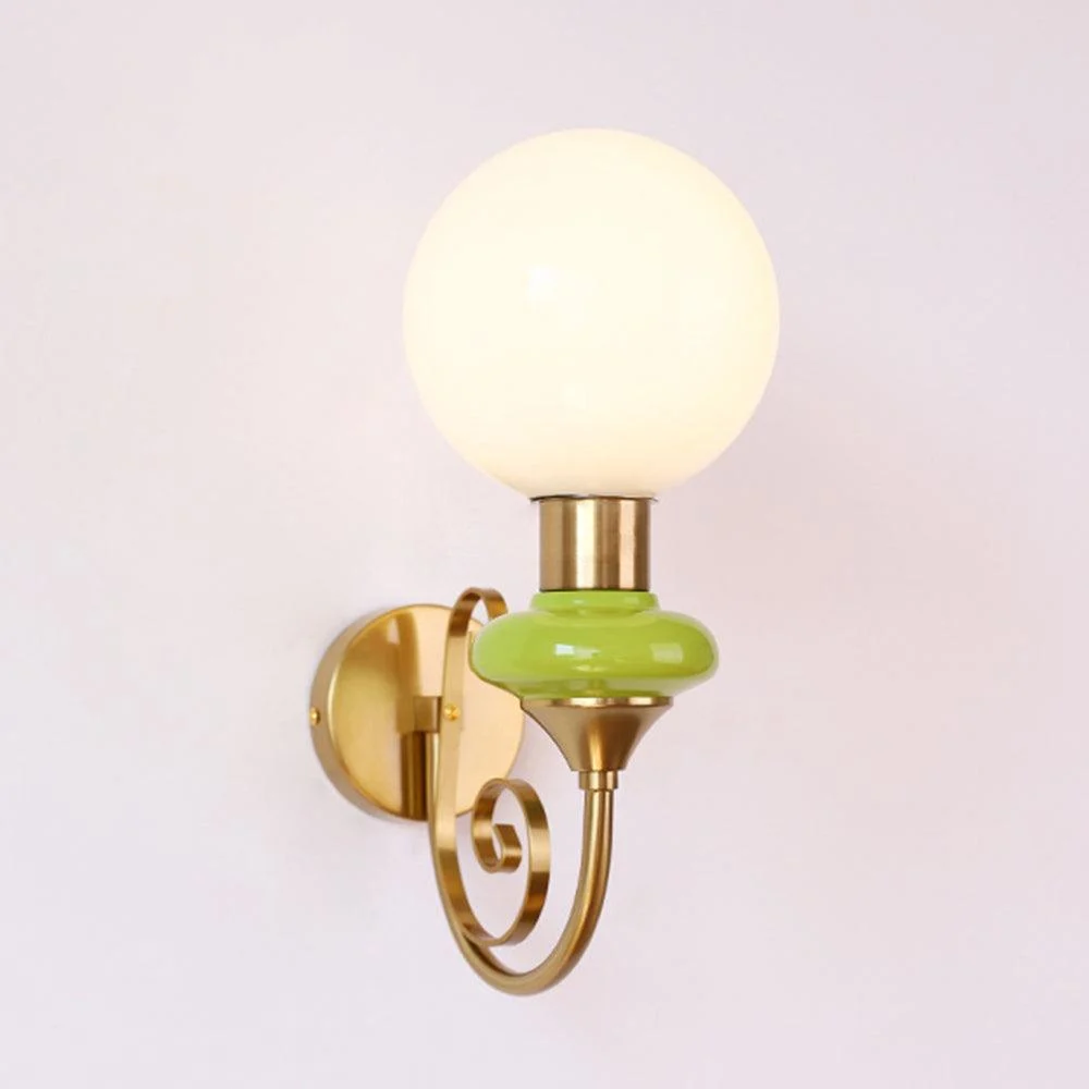 French Retro Glass 1-Light Wall Lamp -  - #tag1#