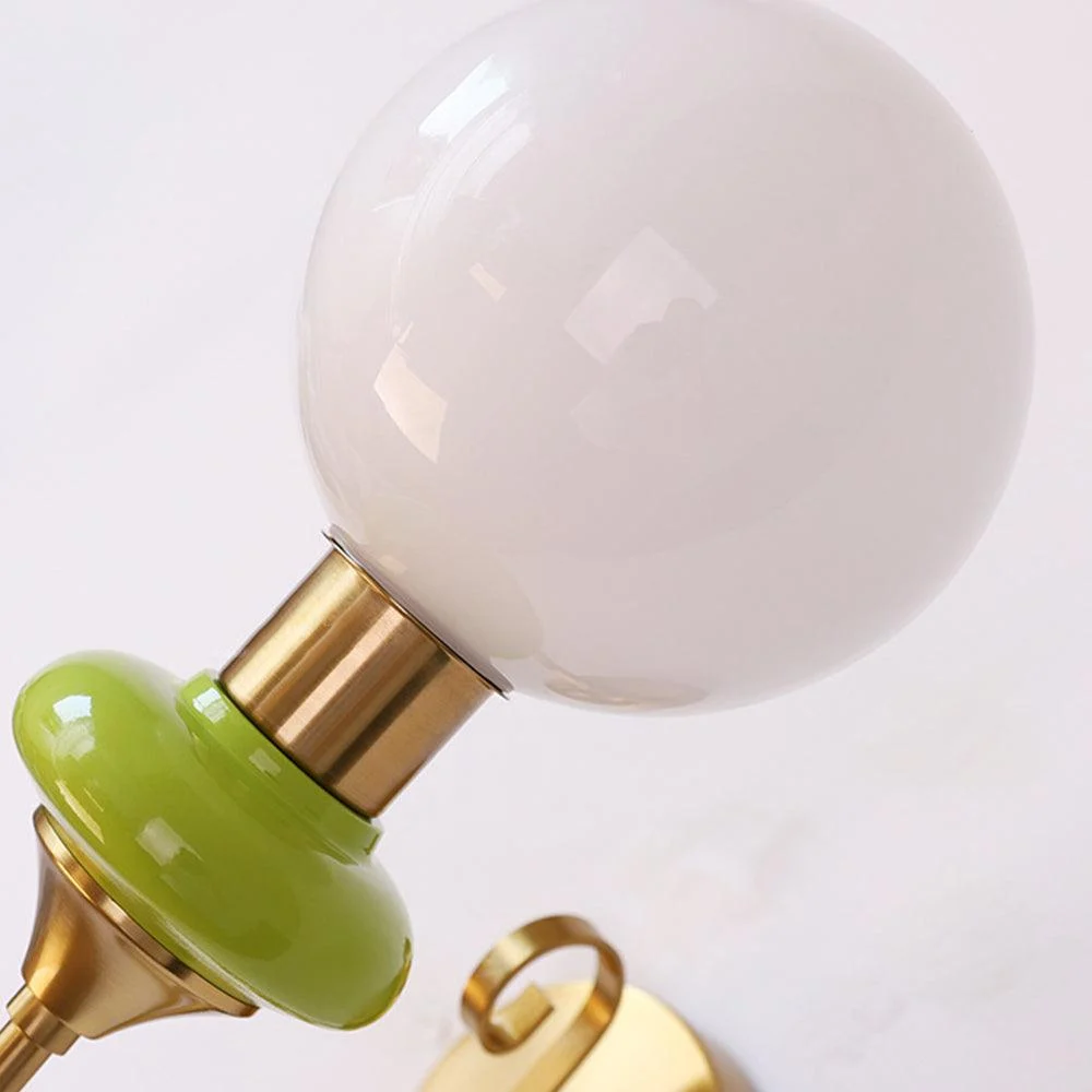 French Retro Glass 1-Light Wall Lamp -  - #tag1#