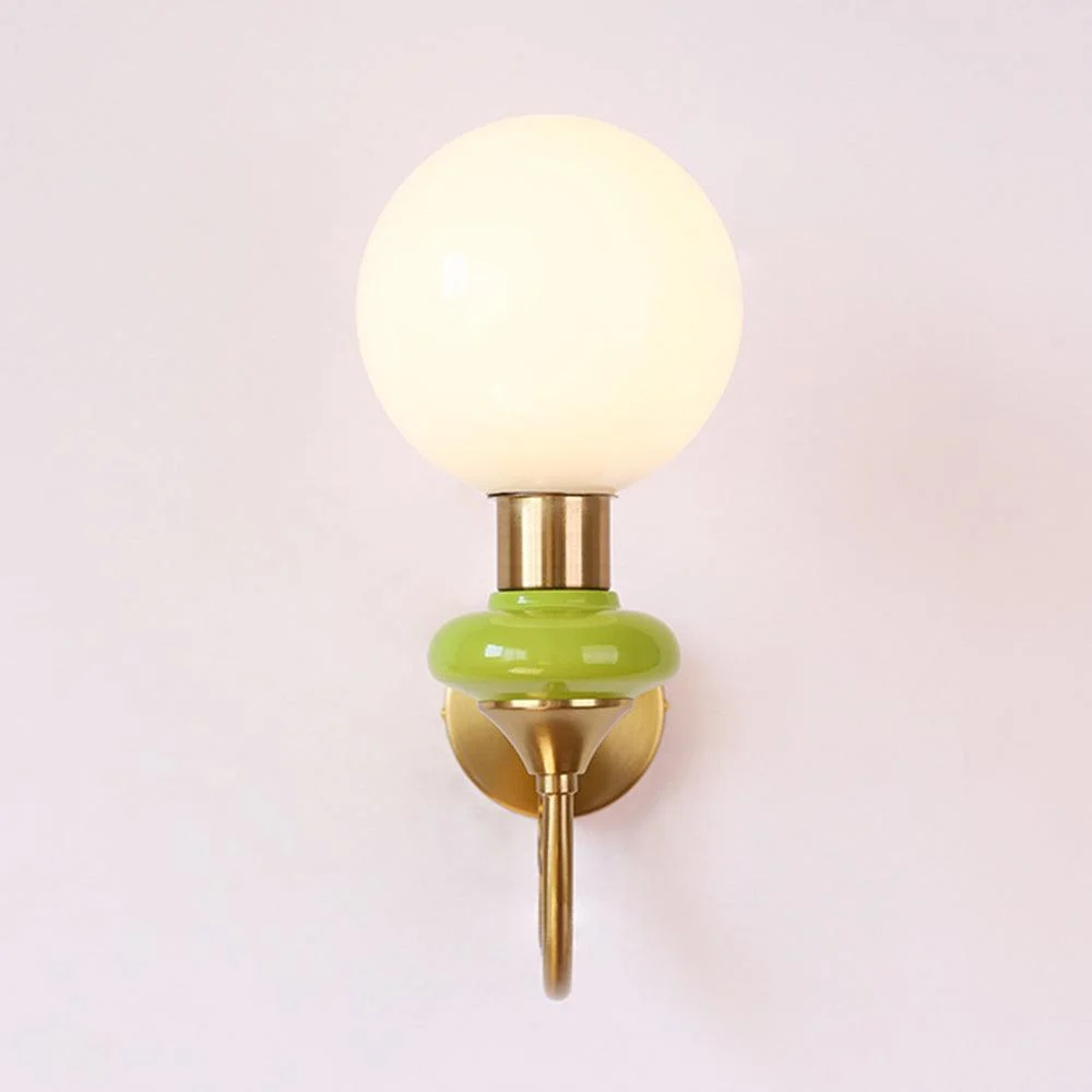 French Retro Glass 1-Light Wall Lamp -  - #tag1#