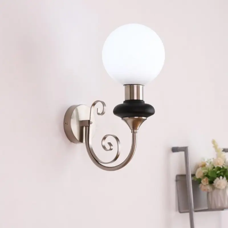 French Retro Glass 1 Light Wall Lamp tag1