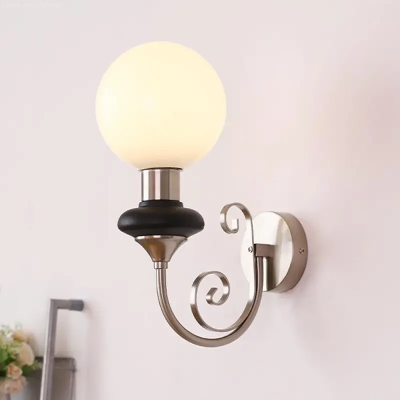 French Retro Glass 1 Light Wall Lamp tag1