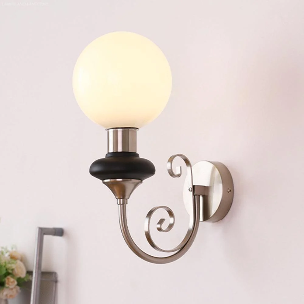 French Retro Glass 1-Light Wall Lamp -  - #tag1#