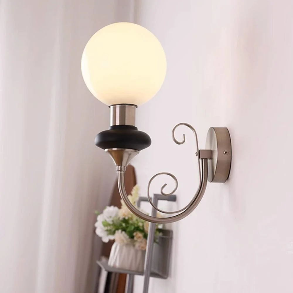 French Retro Glass 1-Light Wall Lamp -  - #tag1#