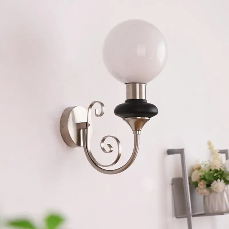 French Retro Glass 1 Light Wall Lamp tag1