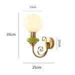 French Retro Glass 1 Light Wall Lamp tag1