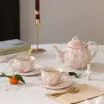 French Style Angel Hand Painted Tea Set