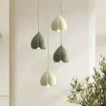 French Style Cream Pendant Light Rustic Nature Inspired Design tag1
