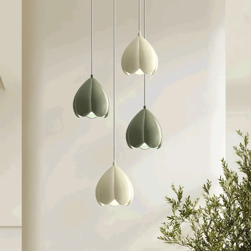 French Style Cream Pendant Light Rustic Nature Inspired Design tag1