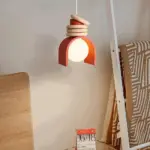 French Style Cream Resin Pendant Lamp tag1