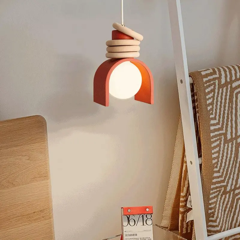 French Style Cream Resin Pendant Lamp tag1