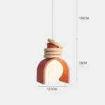 French Style Cream Resin Pendant Lamp tag1